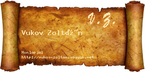 Vukov Zoltán névjegykártya
