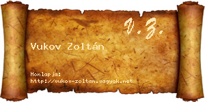 Vukov Zoltán névjegykártya